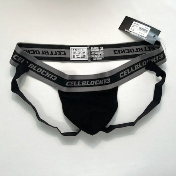 CellBlock 13  Rascal Rayon Blend Athletic Supporter - Black/Gray - Jockstrap - Picture 5 of 14